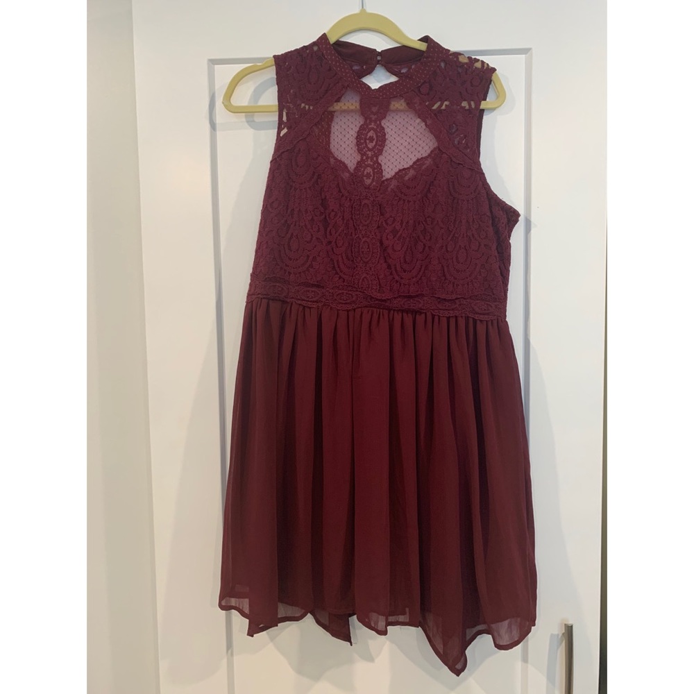 Burgundy dress